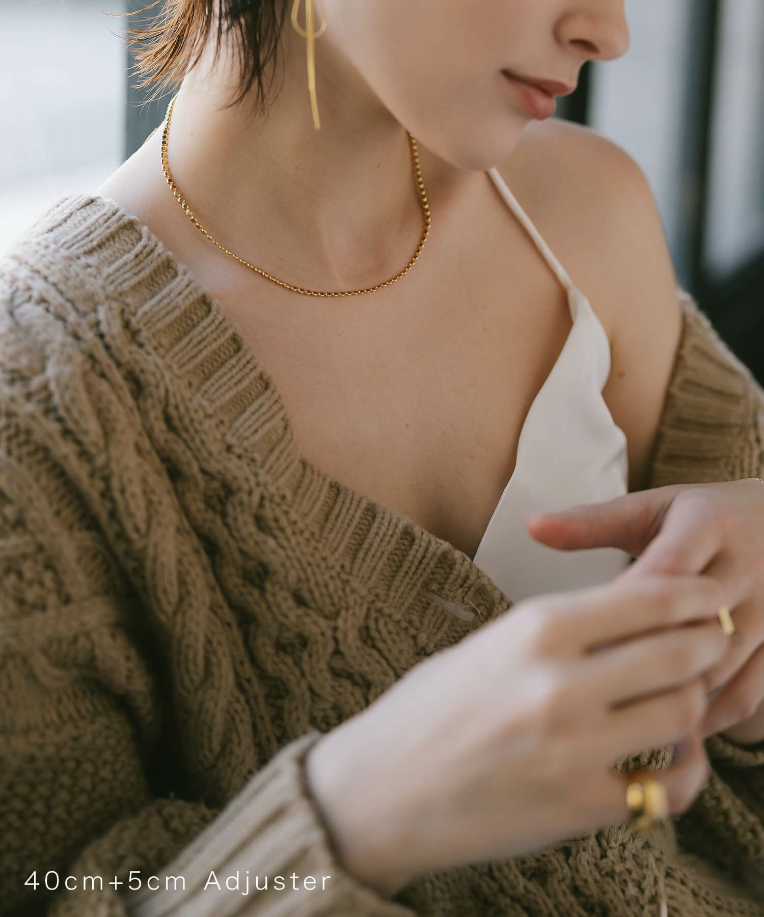 ネックレス レディース シンプル 【kivia-nk キヴィア・ネックレス】 チェーン だけ シルバー 925 大人 カジュアル 金属アレルギー ネックレスチェーンのみ ジュエリー ビーズ ネックレス シルバー かわいい おしゃれ 20代 30代 40代 50代