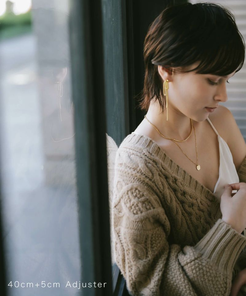 ネックレス レディース シンプル 【kivia-nk キヴィア・ネックレス】 チェーン だけ シルバー 925 大人 カジュアル 金属アレルギー ネックレスチェーンのみ ジュエリー ビーズ ネックレス シルバー かわいい おしゃれ 20代 30代 40代 50代