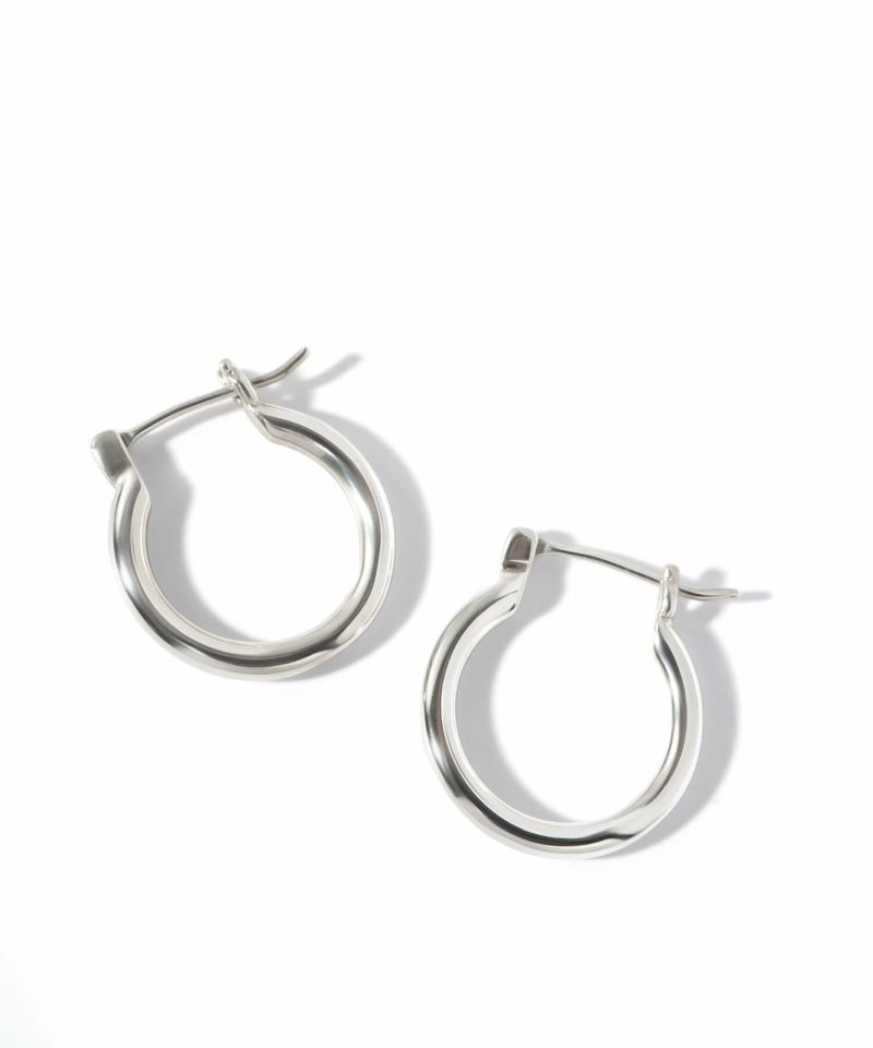 シルバー フープピアス オリジナルポーチ付き mimi33】ニュアンスラインフープピアス[silver925][Ownideal