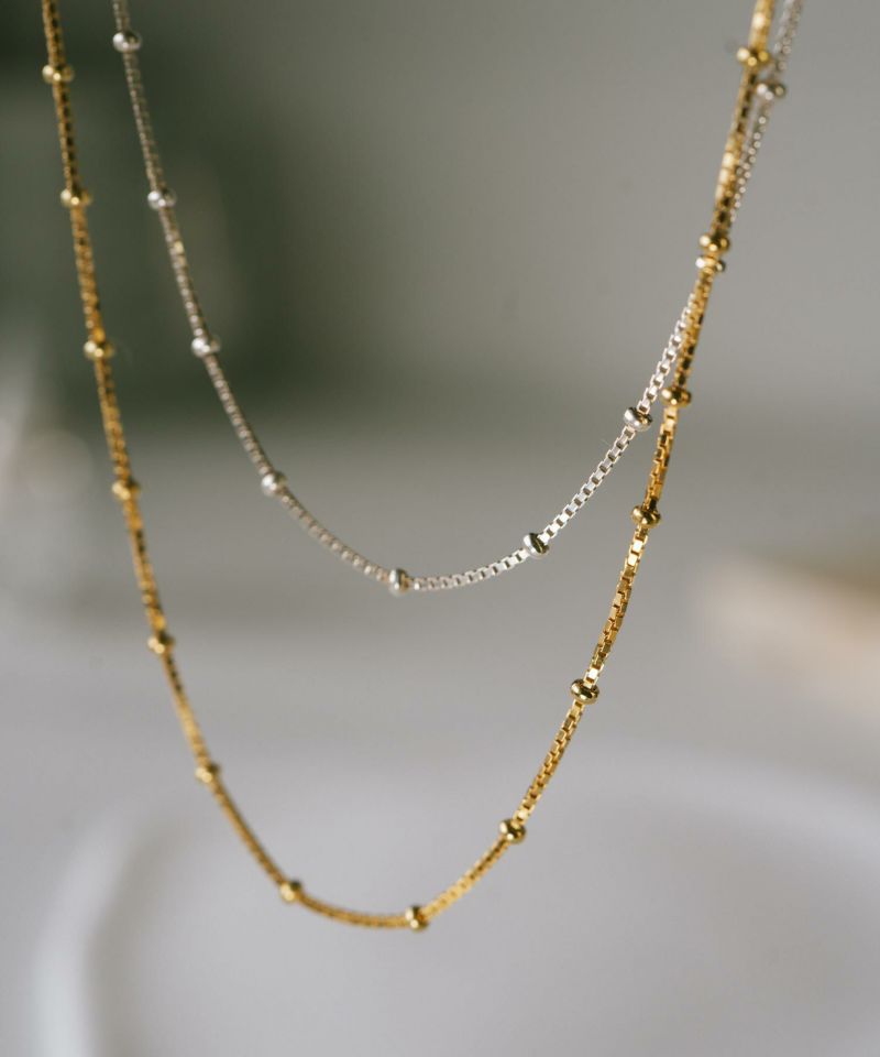 Silver925 Satellite Dot Chain Short Necklace ARETE-SHORT Silver925 Satellite Dot Chain Short Necklace ARETE-SHORT