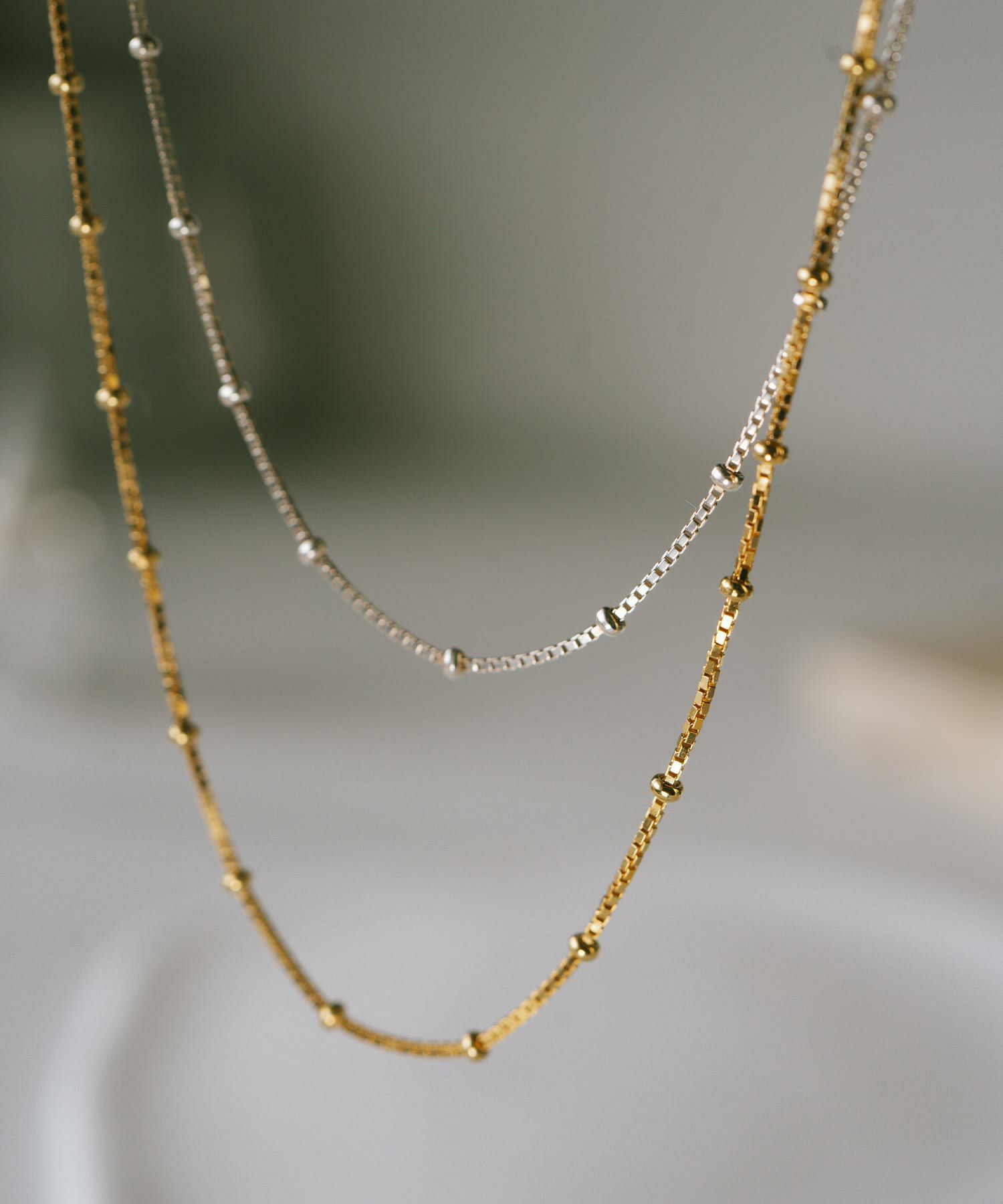 ネックレス レディース カジュアル シンプル 金属アレルギー 【arete-short アレーテ・ショート】 ネックレス チェーンだけ 38cm 30代 40代 50代 メンズ シルバー ゴールド ネックレス チェーンのみ 普段使い 18金仕上げ  大人 かわいい シルバー925 シルバーチェーン