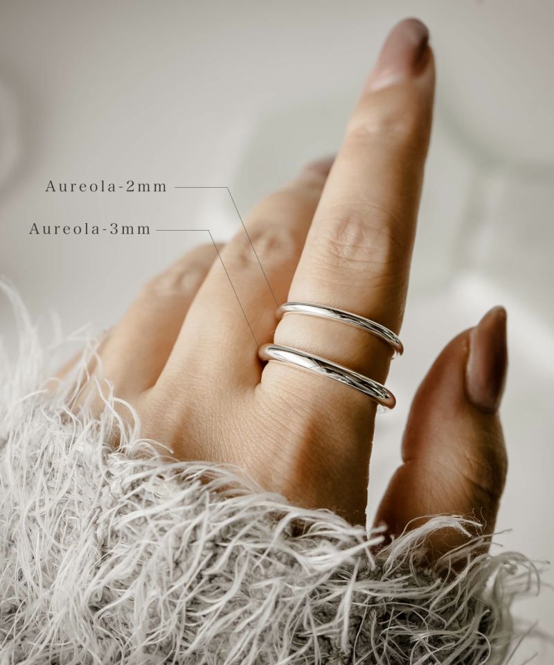 指輪 レディース シルバー リング 925 シルバーリング 【AUREOLA アウレオラ2mm】重ね付け 人差し指 中指 親指 金属アレルギー 対応 つけっぱなし おしゃれ ゴールド ラウンド 丸 シンプル レディースジュエリー アクセサリー プレゼント ギフト