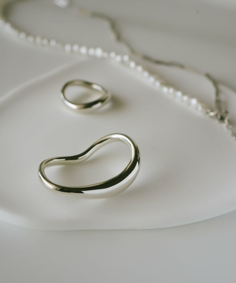 シルバー925 リング ゴールド ダブルフィンガーリング 大ぶり レディース ブランド