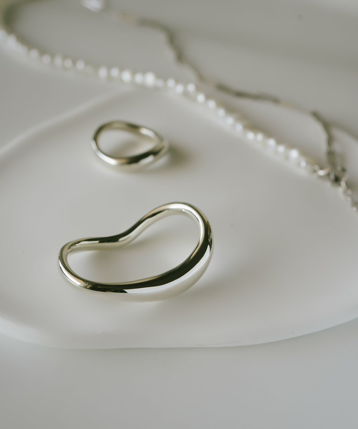 シルバー925 リング ゴールド ダブルフィンガーリング 大ぶり レディース ブランド