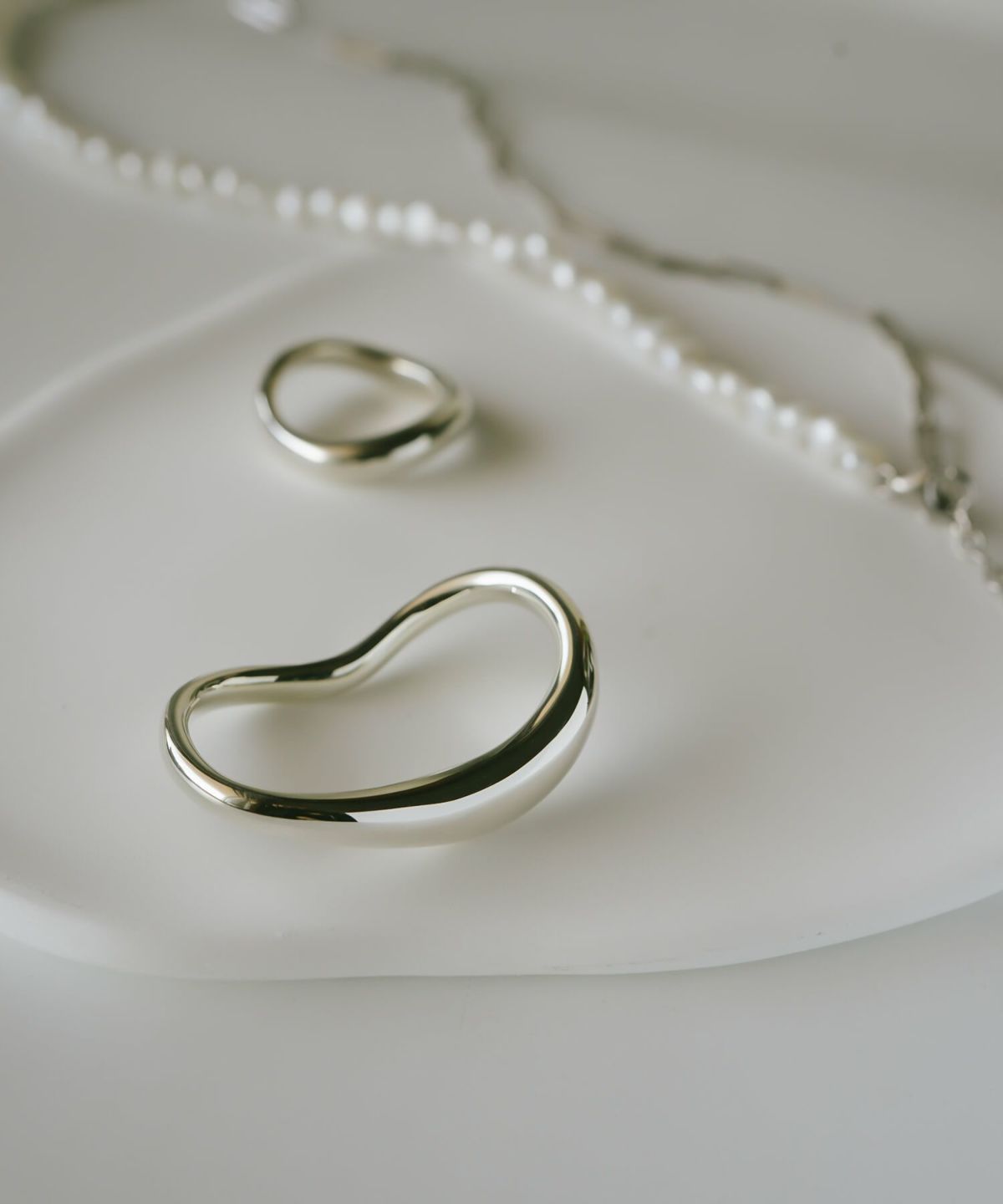 シルバー925 リング ゴールド ダブルフィンガーリング 大ぶり レディース ブランド