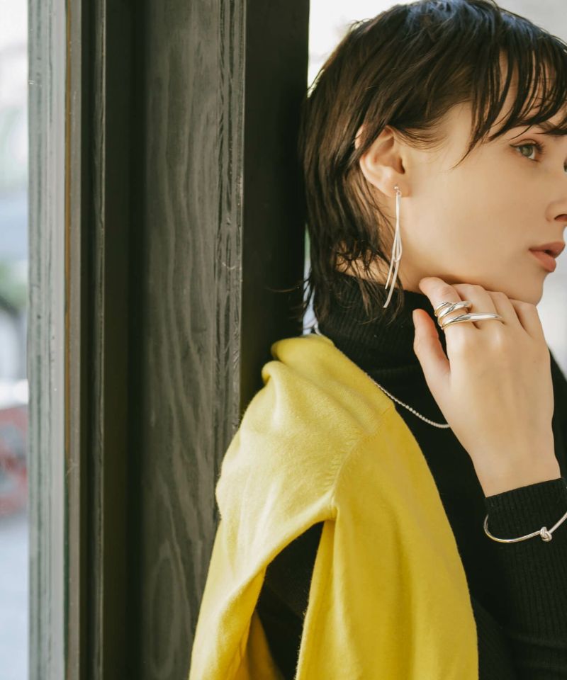 シルバー925 リング ゴールド ダブルフィンガーリング 大ぶり レディース ブランド