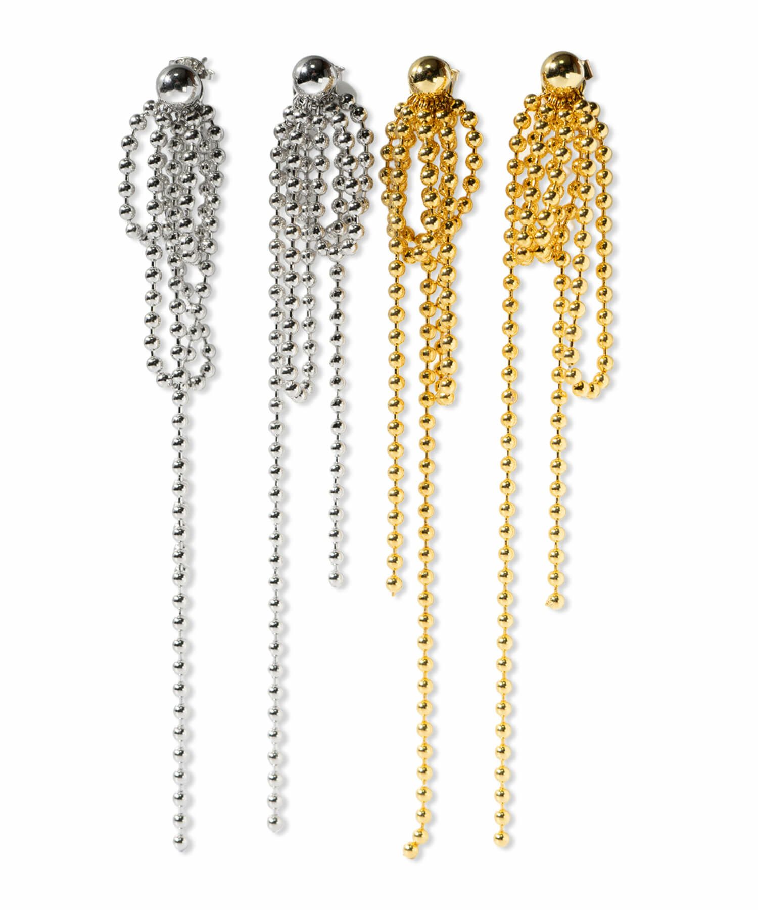 【訳ありアウトレット品】 ピアス レディース ドットチェーン 【ruban-dot リュバン・ドット】金属アレルギー対応 ニッケルフリー リボン 可愛い おしゃれ シルバー925 K18仕上げ 大ぶり 大きめ シンプル ゆれる 揺れるタイプ ぶら下がり 長い プレゼント ギフト