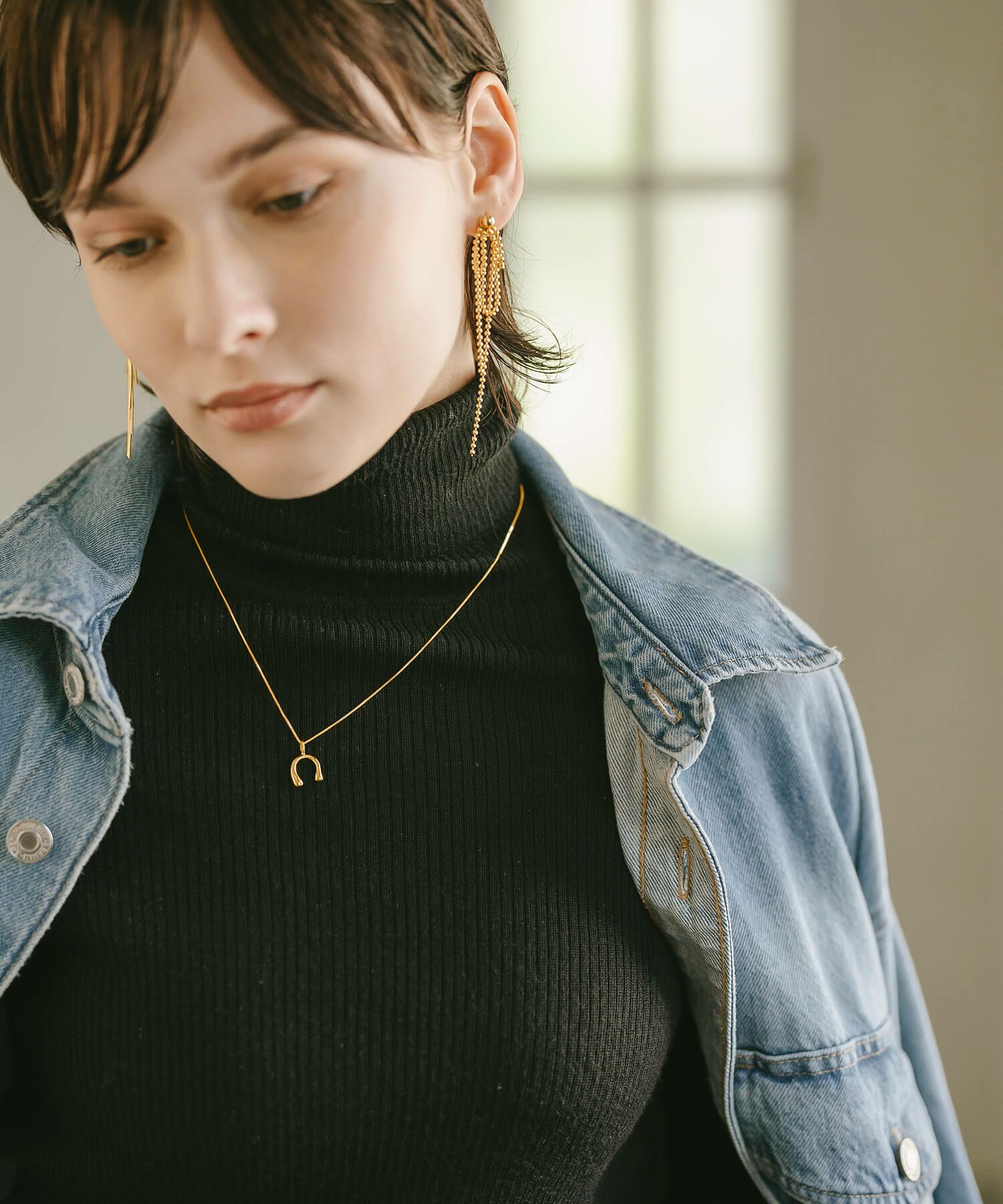 【訳ありアウトレット品】 ピアス レディース ドットチェーン 【ruban-dot リュバン・ドット】金属アレルギー対応 ニッケルフリー リボン 可愛い おしゃれ シルバー925 K18仕上げ 大ぶり 大きめ シンプル ゆれる 揺れるタイプ ぶら下がり 長い プレゼント ギフト