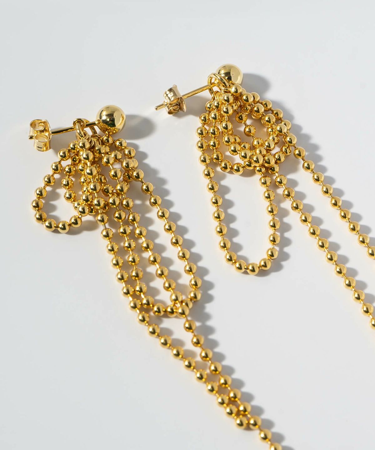 【訳ありアウトレット品】 ピアス レディース ドットチェーン 【ruban-dot リュバン・ドット】金属アレルギー対応 ニッケルフリー リボン 可愛い おしゃれ シルバー925 K18仕上げ 大ぶり 大きめ シンプル ゆれる 揺れるタイプ ぶら下がり 長い プレゼント ギフト