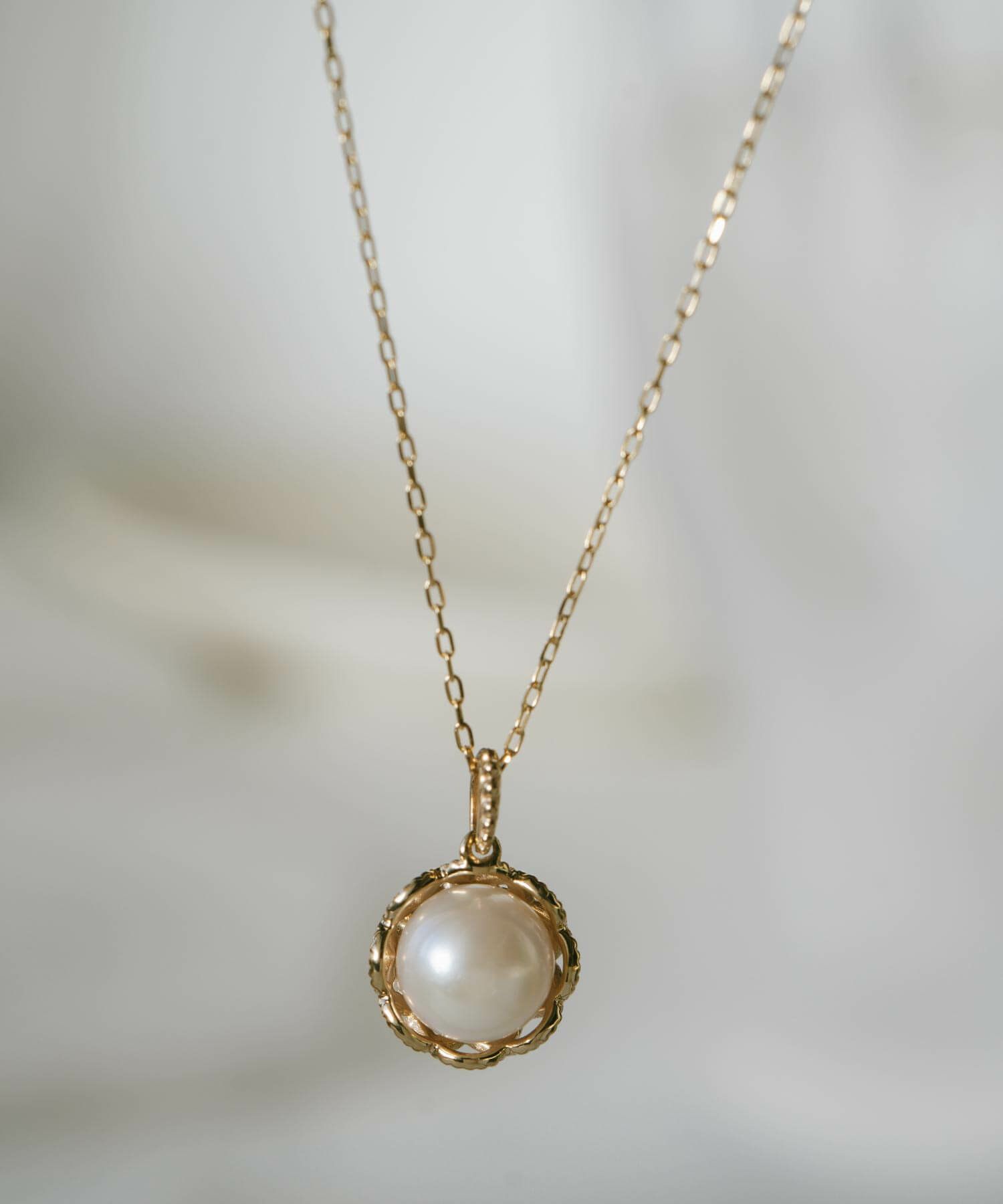 パール ネックレス 40cm レディース シンプル 【perle-fiore ペルル