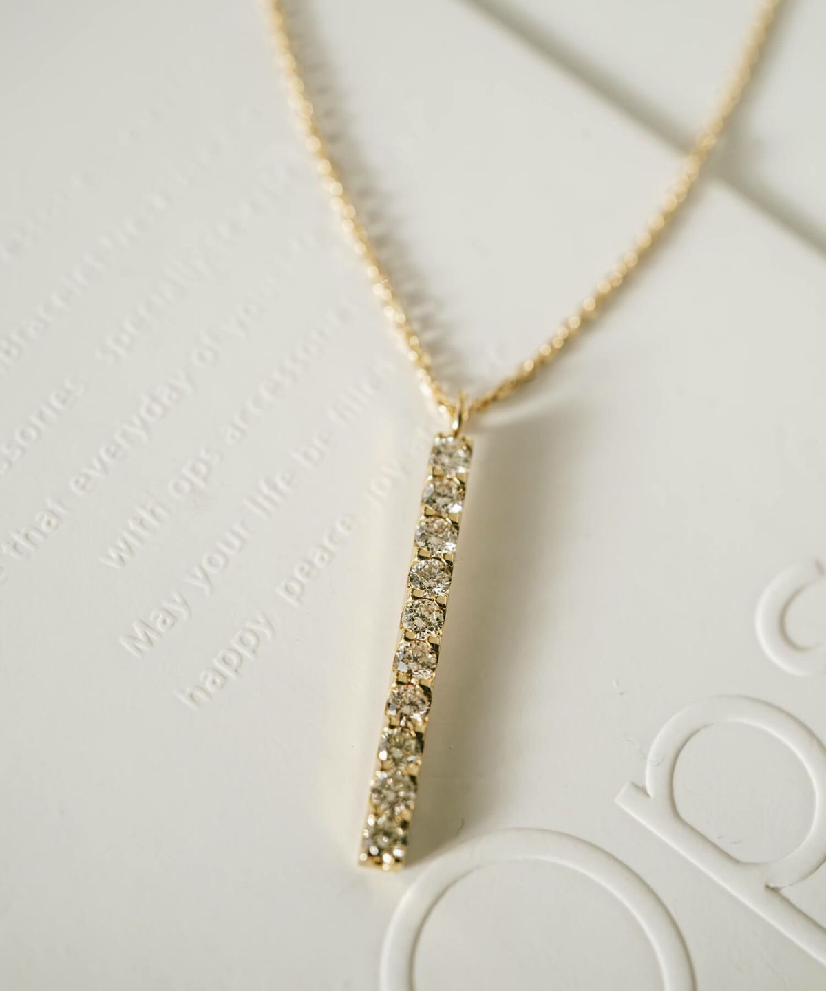 ダイヤモンド ネックレス 0.3ct 18k レディース 【tuplet-lucere トゥプレ・ルチェレ】 10粒 k18 ネックレス バータイプ 縦ライン 18金 ギフト 女性 プレゼント 大人 シンプル 華奢 緻密 細い 滑らか ネックレス 45cm 上品 金属アレルギー