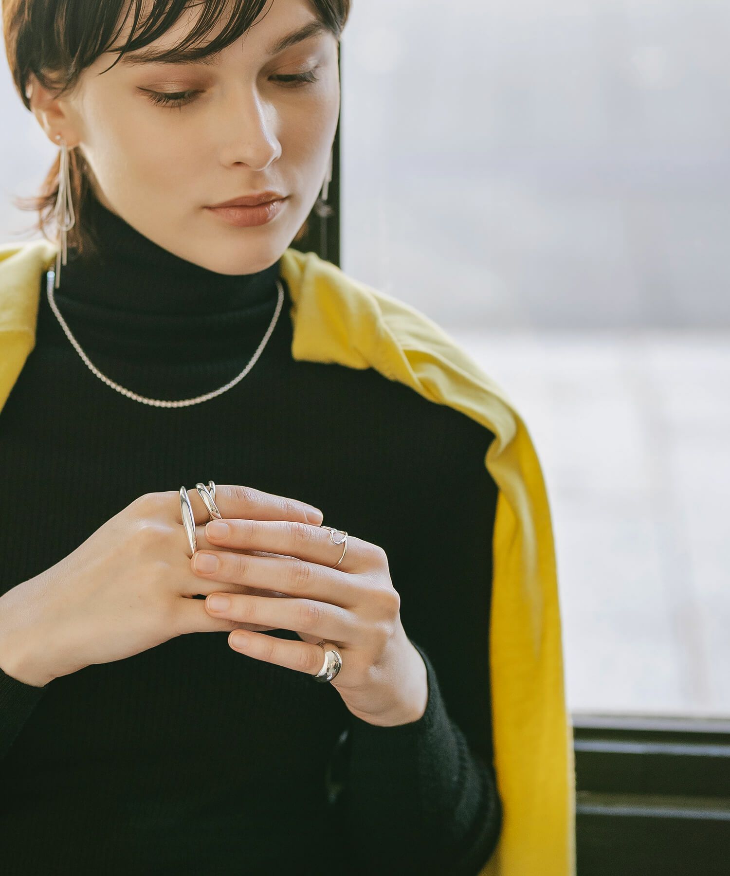 【訳ありアウトレット品】 ピンキーリング 指輪 レディース シルバー リング 925 【Barola バローラ】  シルバーリング 小指 大ぶり 重ね付け 金属アレルギー 対応 おしゃれ ゴールド シンプル レディースジュエリー アクセサリー プレゼント