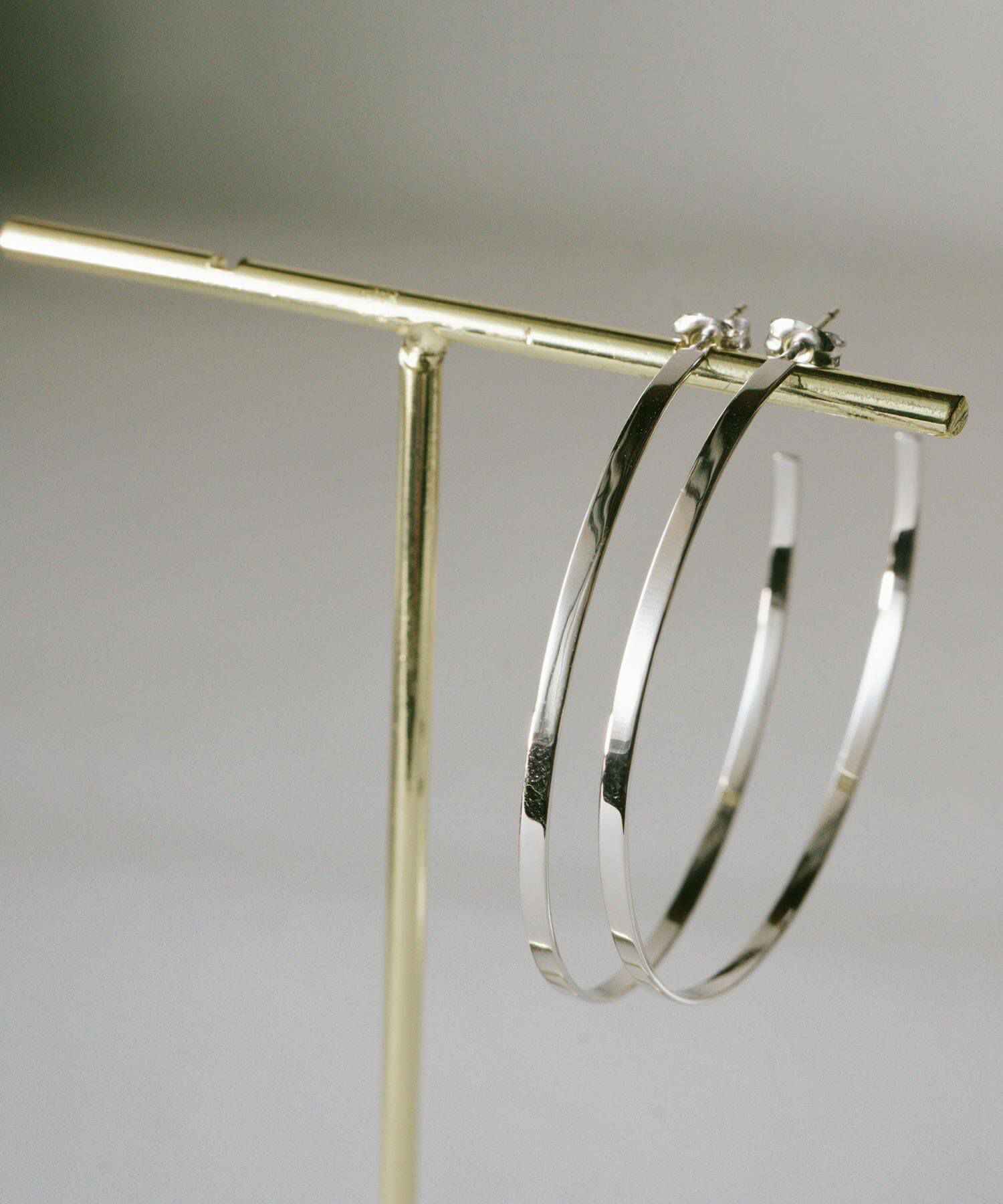 ピアス フープ 18金 仕上げ 18k 大きめ フープピアス シルバー 金属アレルギー 対応 【lamina ラミナ L】 フープピアス シルバー ゴールド レディース メンズ 細め 大ぶり 軽い 大人 おしゃれ ピアス 大きい 女性 かわいい 可愛い シルバー925 シンプル フープイヤリング