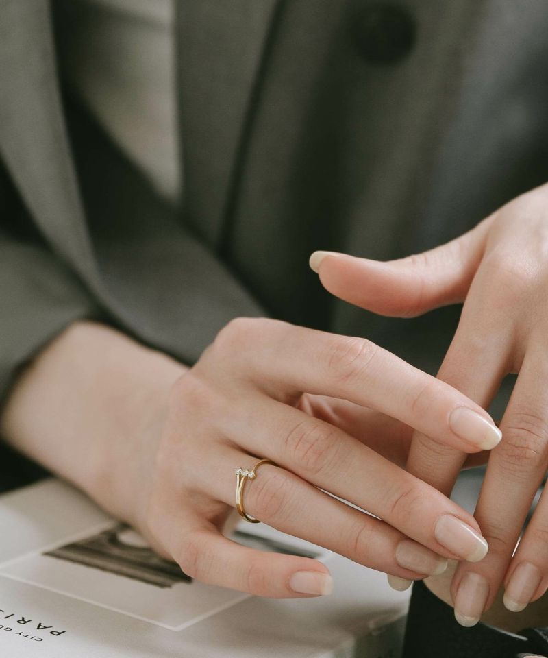 3連 ダイヤ 指輪 ダイヤモンド 18金 リング k18 シンプル 【asteri-orion アステリ・オリオン】 18k リング ダイヤ レディース ゴールド 誕生石 パワーストーン 指輪 天然石 指輪 レディース おしゃれ つけっぱなし 華奢 リング 重ね 付け 重ねづけ 繊細 星 スター リング