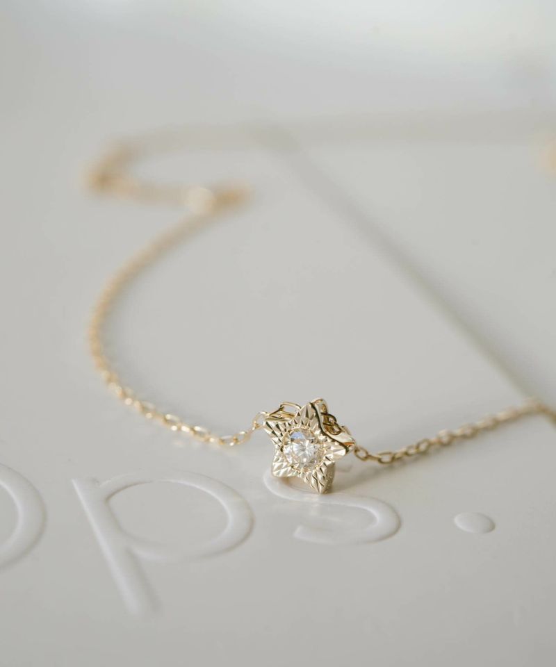 ダイヤモンド ネックレス 一粒 星 スター レディース シンプル 大人