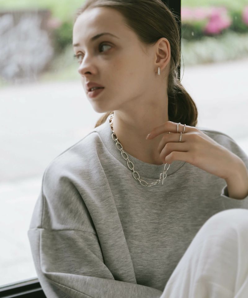 フープピアス 大ぶり 大きめ シルバー 925 フープ ピアス ホワイトトパーズ 【elveria エルベリア】 天然石 ピアス 金属アレルギー キラキラ クリスタルパヴェ 両耳用 ラインストーン 人気 大人 可愛い おしゃれ