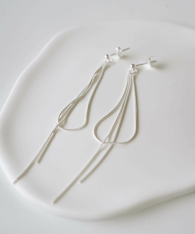 18金 仕上げ ピアス レディース チェーン シルバー925 k18 18k 【venec ベネック】 金属アレルギー対応 ニッケルフリー チェーンピアス リボン 可愛い おしゃれ シルバー925 大ぶり 大きめ シンプル ゆれる 揺れるタイプ ぶら下がり 長い プレゼント ギフト