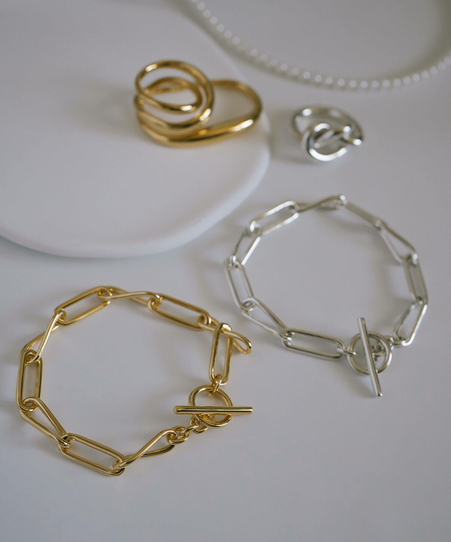 ブレスレット バングル レディース シンプル シルバー ゴールド 【nerio-br ネリオ】 太め 金属アレルギー対応 シルバー925 ゴールド ブレスレット 18K 仕上げ チェーン  チェーンブレスレット 大ぶり ざっくり おしゃれ メンズ ユニセックス ペア