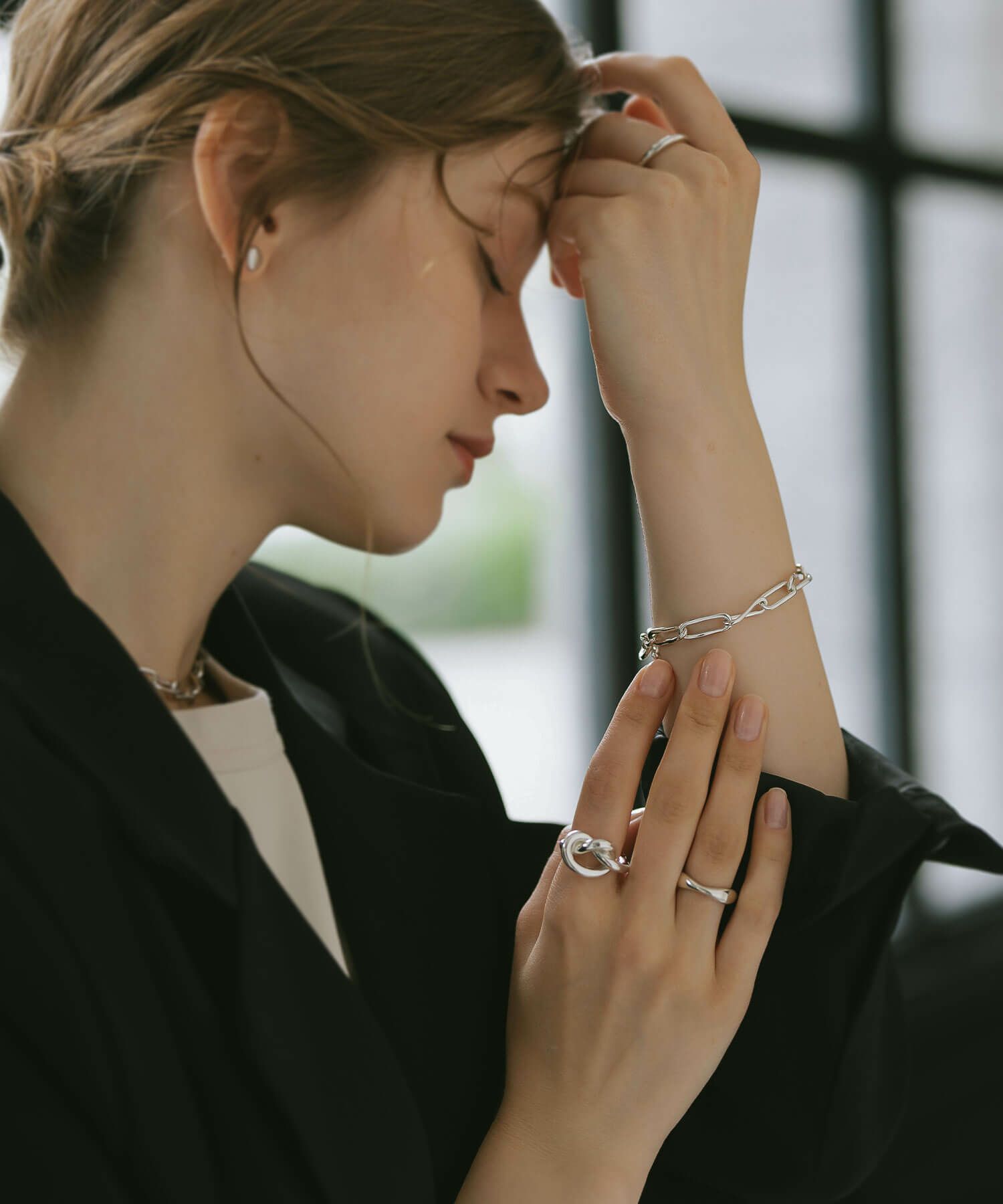 ブレスレット バングル レディース シンプル シルバー ゴールド 【nerio-br ネリオ】 太め 金属アレルギー対応 シルバー925 ゴールド ブレスレット 18K 仕上げ チェーン  チェーンブレスレット 大ぶり ざっくり おしゃれ メンズ ユニセックス ペア