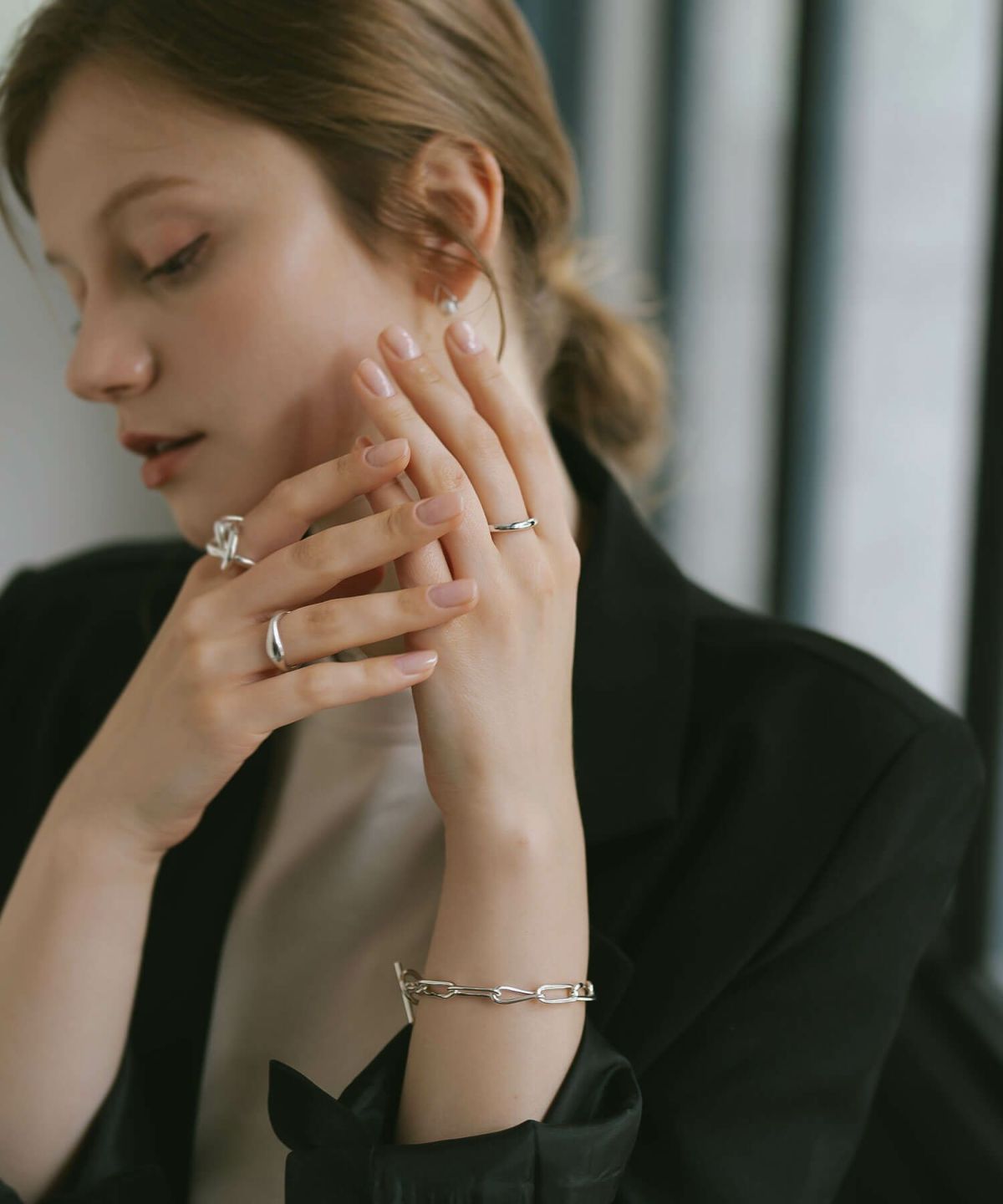 ブレスレット バングル レディース シンプル シルバー ゴールド 【nerio-br ネリオ】 太め 金属アレルギー対応 シルバー925 ゴールド ブレスレット 18K 仕上げ チェーン  チェーンブレスレット 大ぶり ざっくり おしゃれ メンズ ユニセックス ペア