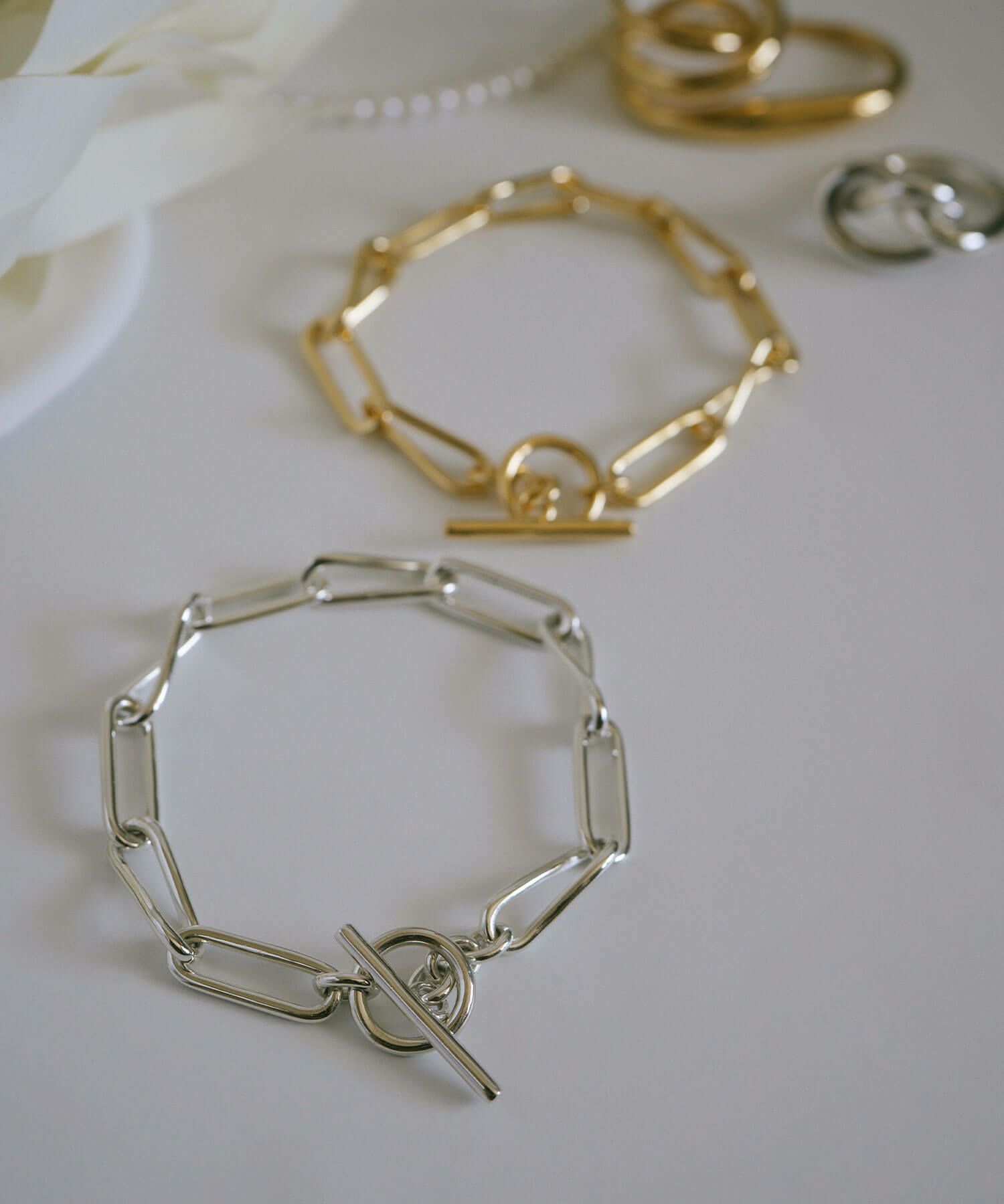 ブレスレット バングル レディース シンプル シルバー ゴールド 【nerio-br ネリオ】 太め 金属アレルギー対応 シルバー925 ゴールド ブレスレット 18K 仕上げ チェーン  チェーンブレスレット 大ぶり ざっくり おしゃれ メンズ ユニセックス ペア