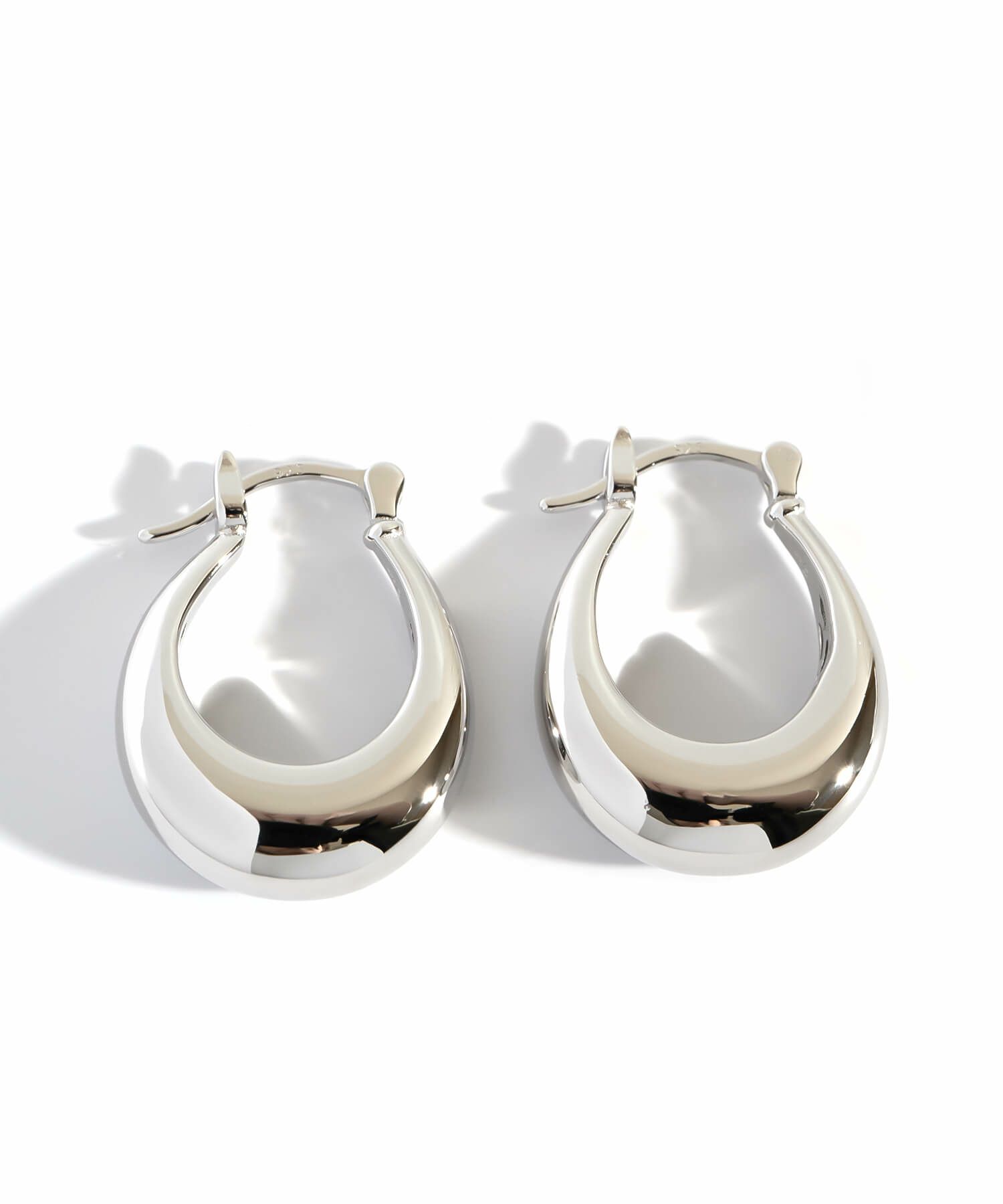 フープピアス 大きめ シルバー ピアス フープ 【Ladew-miel