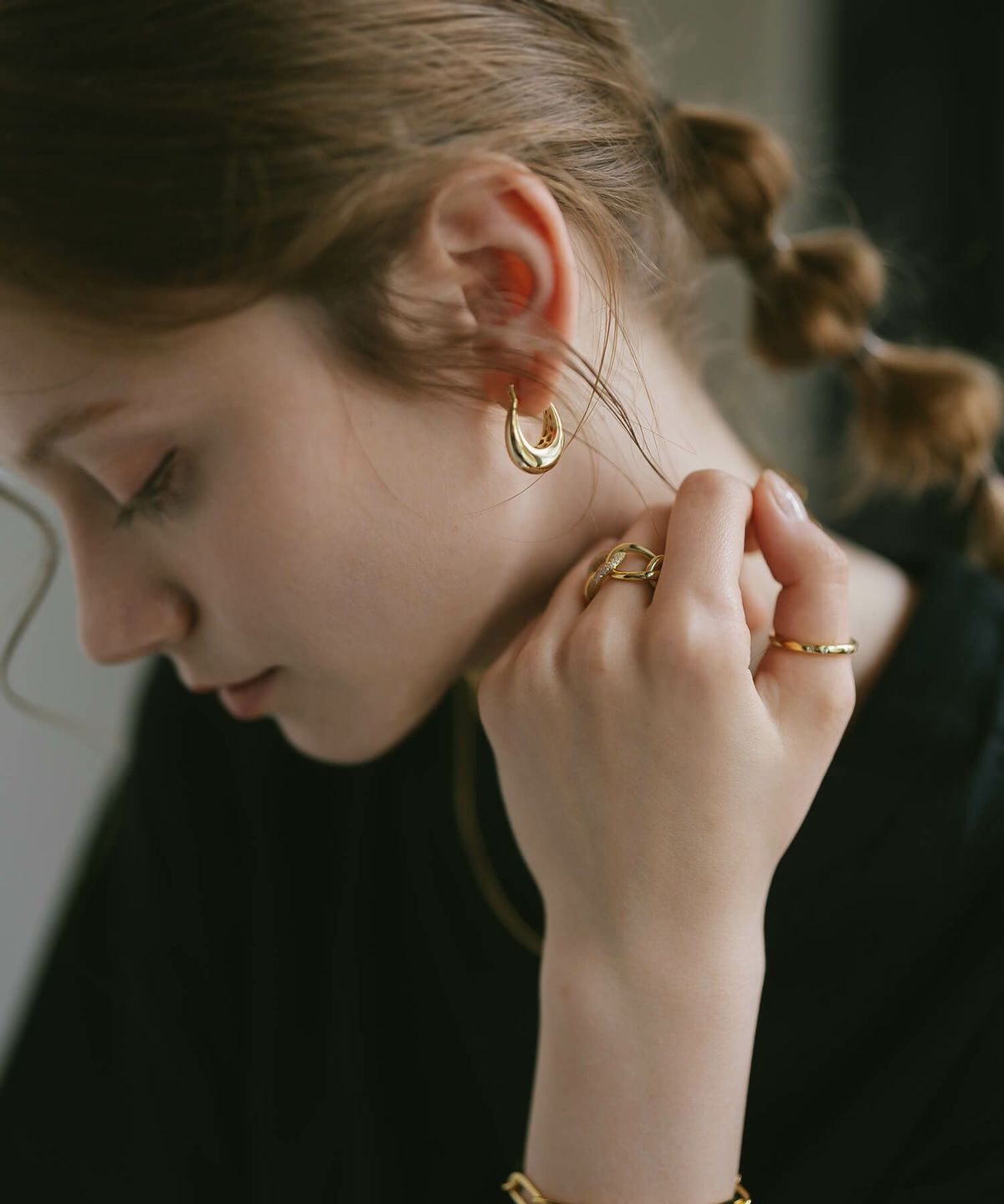 フープピアス 大きめ シルバー ピアス フープ 金属アレルギー対応 【Ladew-miel ラデューミエル】 レディース ドロップ 揺れる シルバー925 雫 大きい 大ぶり ゴールド オーバル おしゃれ 個性的 人気 シンプル カジュアル 大人 かわいい