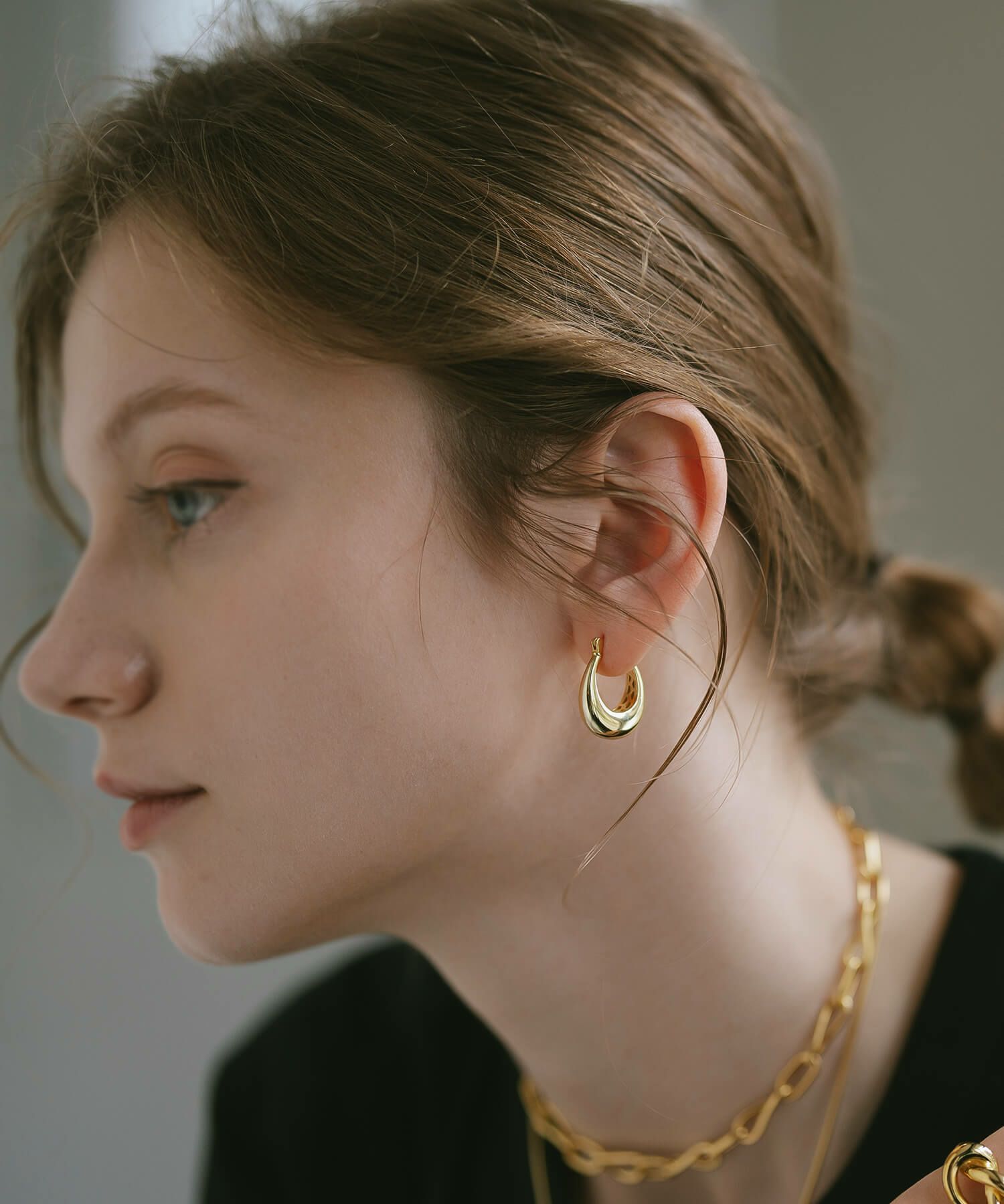 フープピアス 大きめ シルバー ピアス フープ 金属アレルギー対応 【Ladew-miel ラデューミエル】 レディース ドロップ 揺れる シルバー925 雫 大きい 大ぶり ゴールド オーバル おしゃれ 個性的 人気 シンプル カジュアル 大人 かわいい