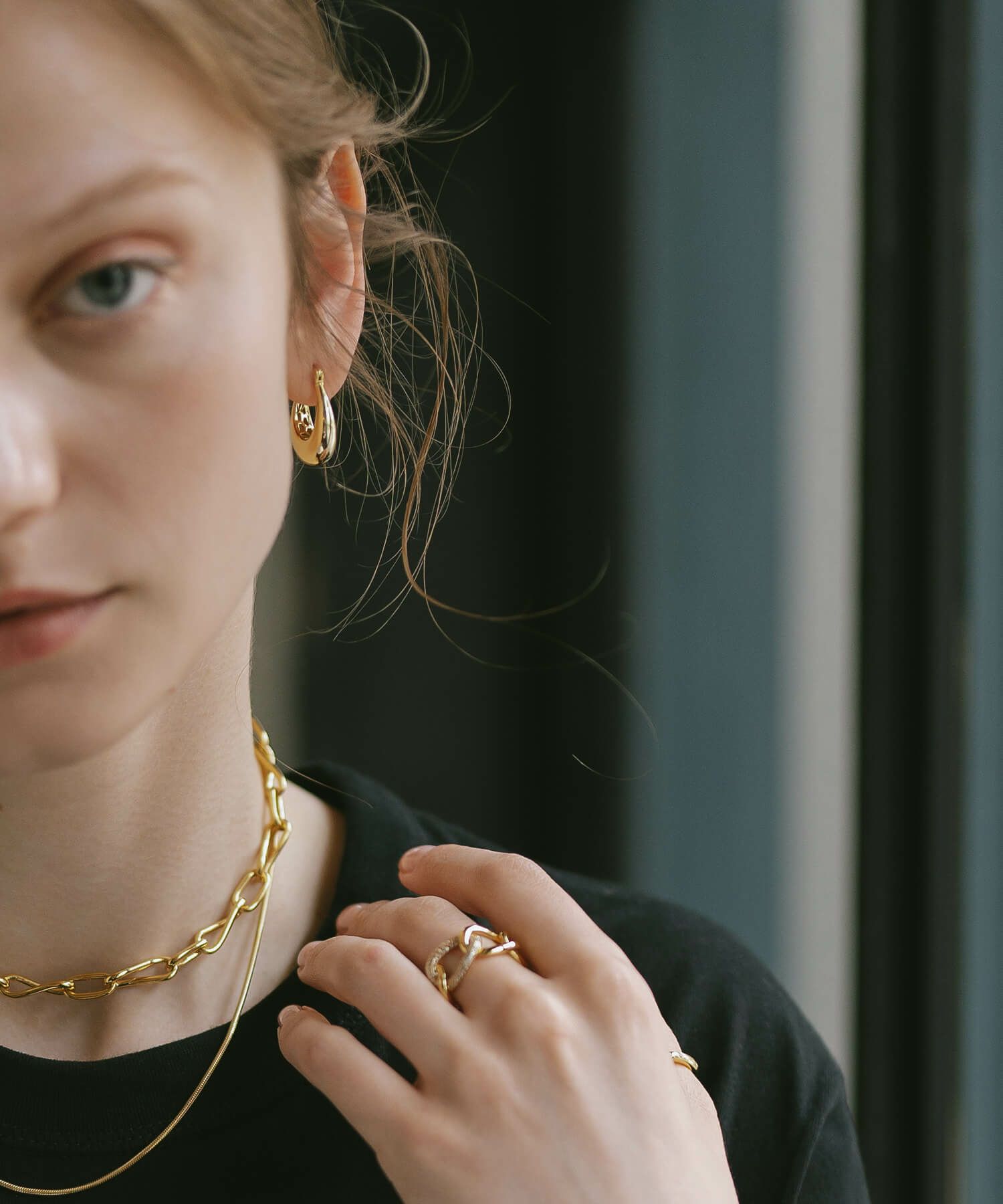 フープピアス 大きめ シルバー ピアス フープ 金属アレルギー対応 【Ladew-miel ラデューミエル】 レディース ドロップ 揺れる シルバー925 雫 大きい 大ぶり ゴールド オーバル おしゃれ 個性的 人気 シンプル カジュアル 大人 かわいい