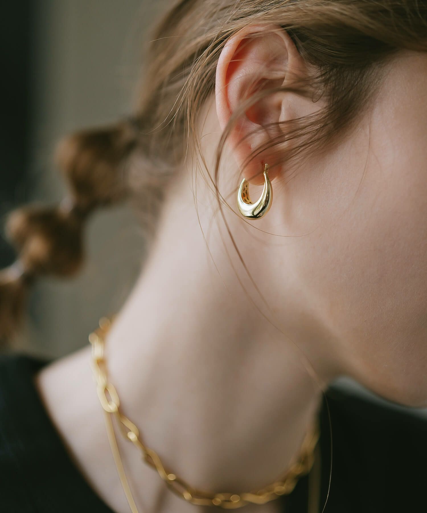 フープピアス 大きめ シルバー ピアス フープ 金属アレルギー対応 【Ladew-miel ラデューミエル】 レディース ドロップ 揺れる シルバー925 雫 大きい 大ぶり ゴールド オーバル おしゃれ 個性的 人気 シンプル カジュアル 大人 かわいい