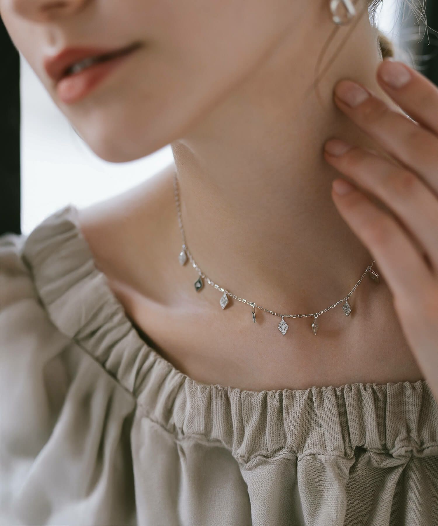 チョーカー ネックレス レディース カジュアル シンプル 金属アレルギー 【migella-dia ミゲラ・ダイヤ】 ネックレス チェーンだけ 30代 40代 50代 メンズ シルバー ゴールド ネックレス  普段使い 18金仕上げ  大人 シルバー925 シルバーチェーン