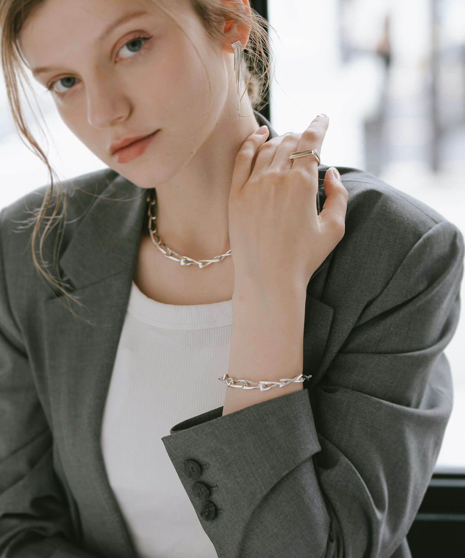 ブレスレット バングル レディース シンプル シルバー ゴールド 【eive-br エイブ】 チェーン 太め 金属アレルギー対応 シルバー925 ゴールド ブレスレット 18K 仕上げ チェーンブレスレット 大ぶり ざっくり おしゃれ メンズ ユニセックス ペア