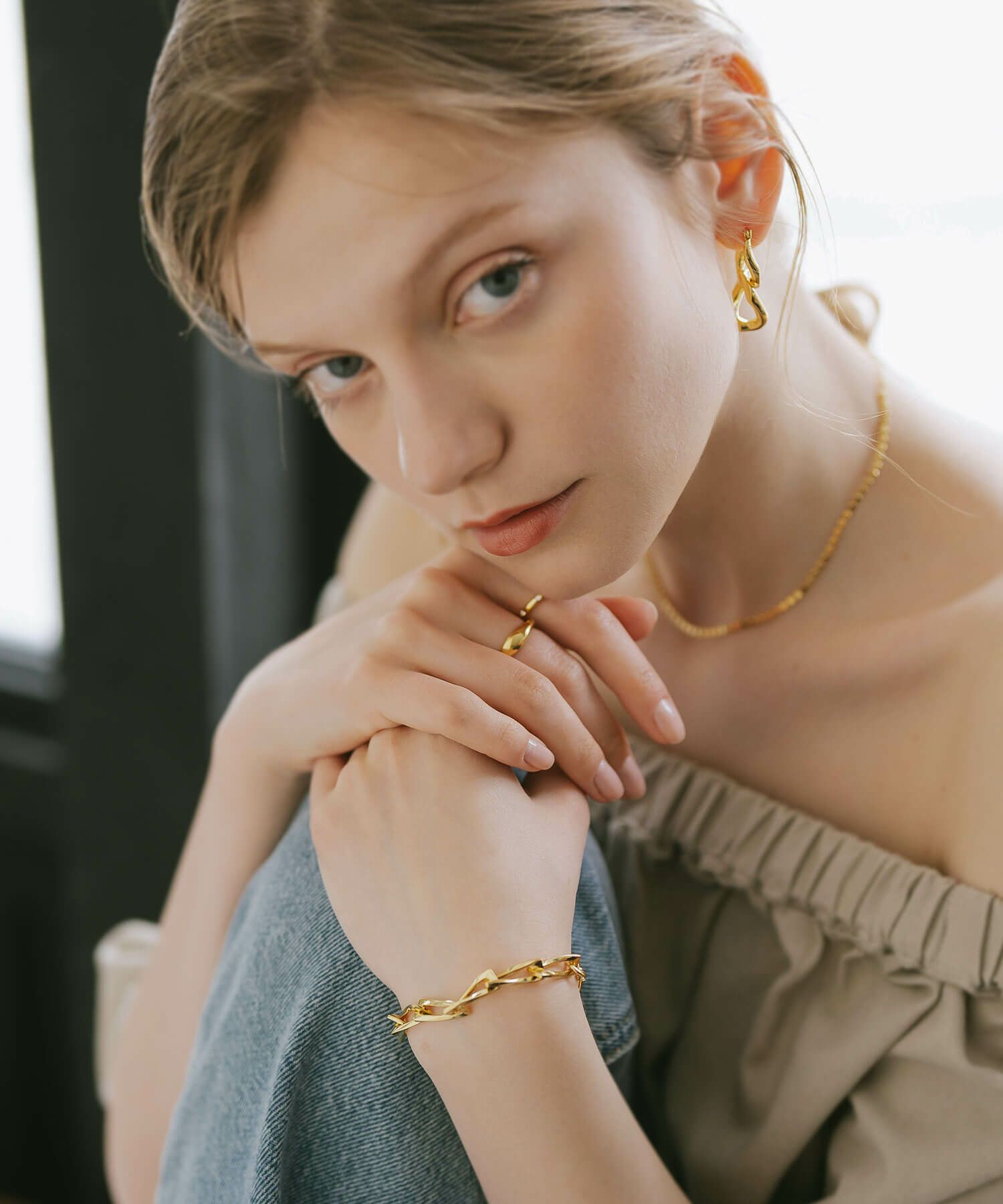 ブレスレット バングル レディース シンプル シルバー ゴールド 【eive-br エイブ】 チェーン 太め 金属アレルギー対応 シルバー925 ゴールド ブレスレット 18K 仕上げ チェーンブレスレット 大ぶり ざっくり おしゃれ メンズ ユニセックス ペア