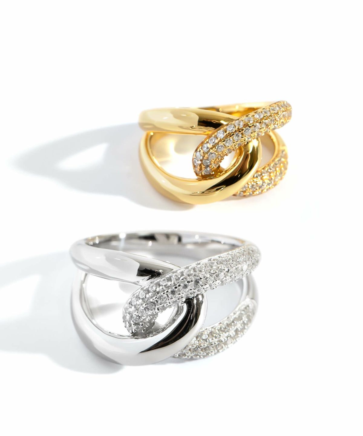 リング 指輪 レディース シンプル 大ぶり 太め キラキラ