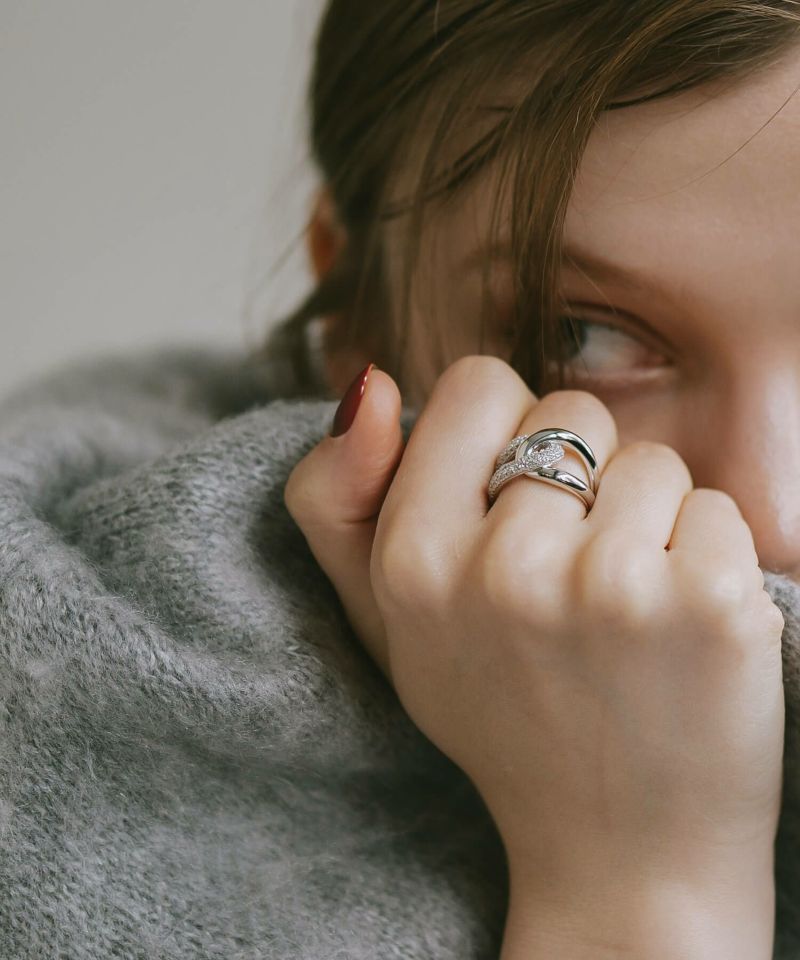 リング 指輪 レディース シンプル 大ぶり 太め キラキラ