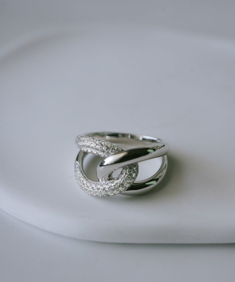 リング 指輪 レディース シンプル 大ぶり 太め キラキラ