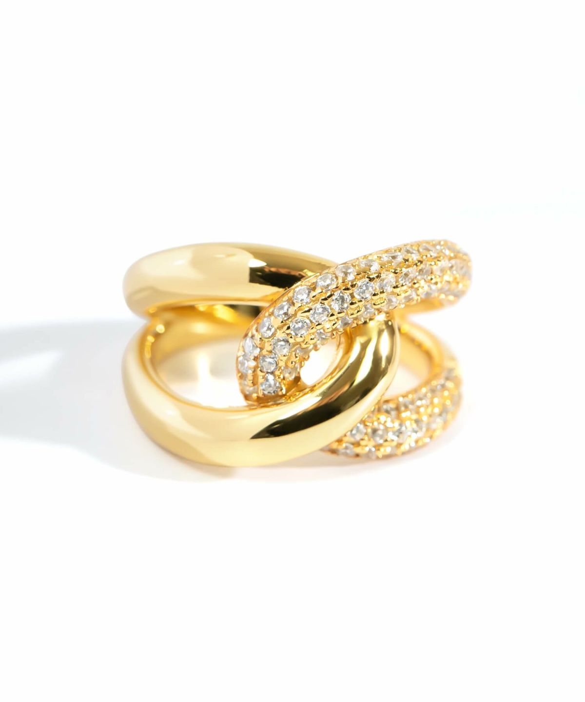 リング 指輪 レディース シンプル 大ぶり 太め キラキラ