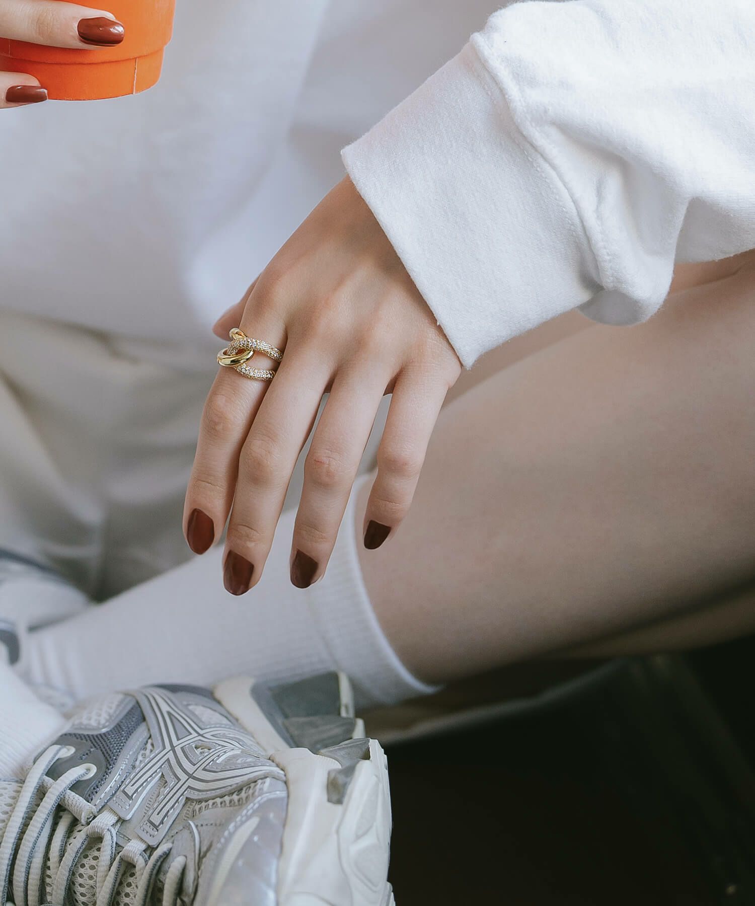 リング 指輪 レディース シンプル 大ぶり 太め キラキラ