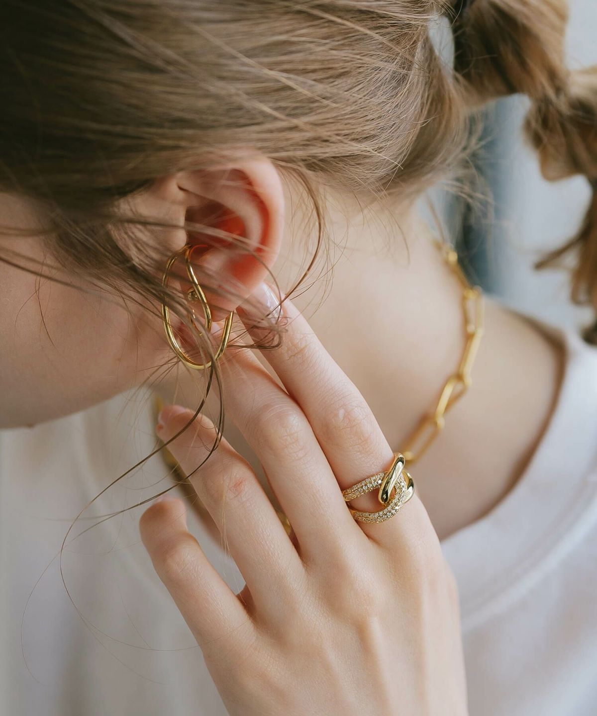 リング 指輪 レディース シンプル 大ぶり 太め キラキラ