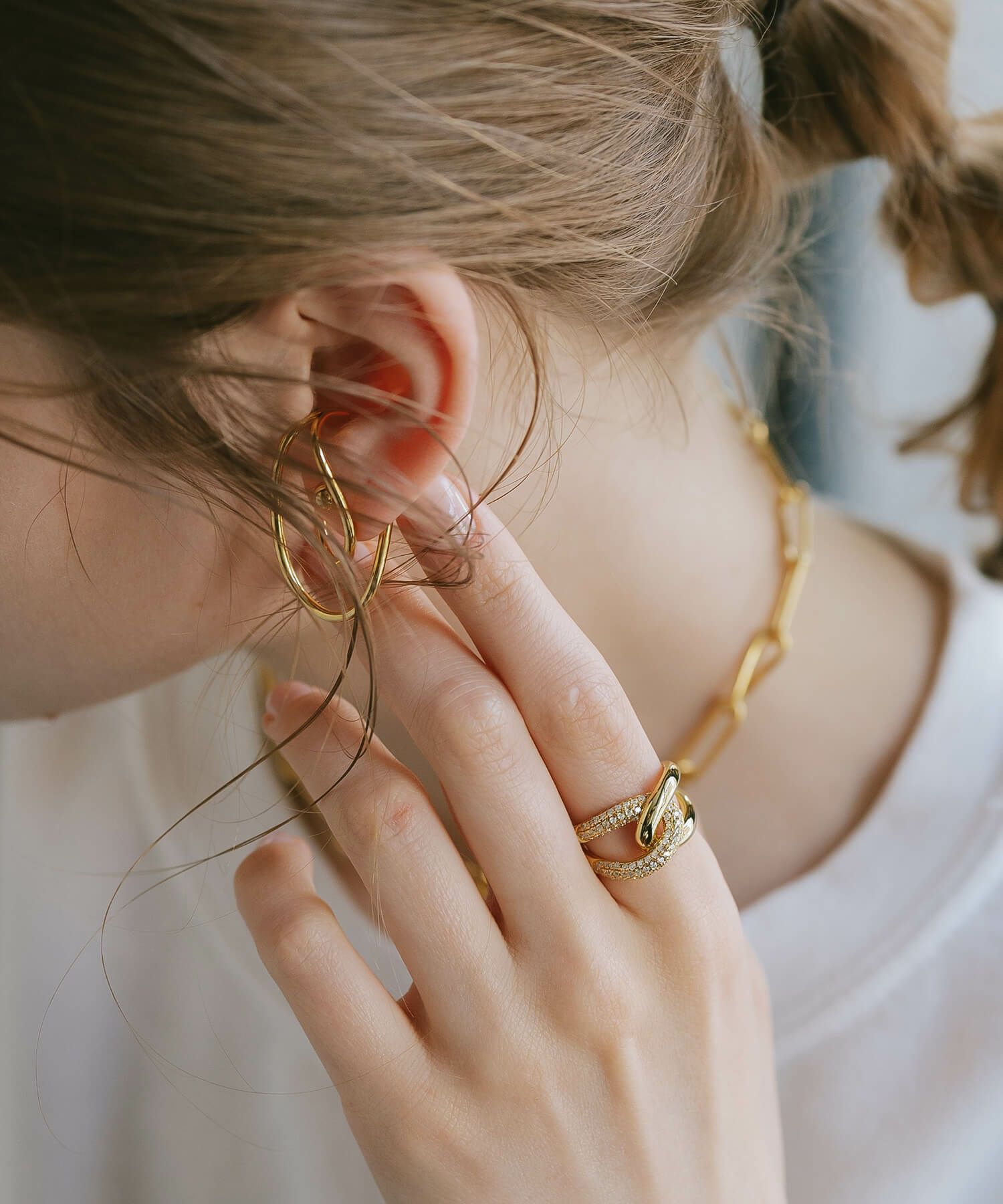 リング 指輪 レディース シンプル 大ぶり 太め キラキラ