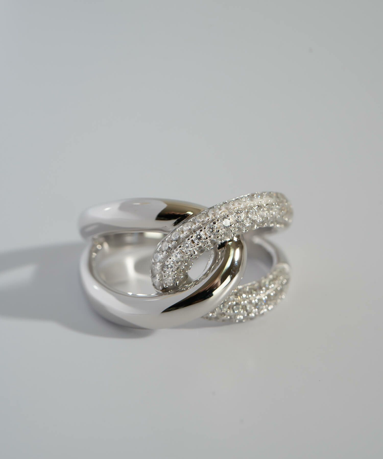 リング 指輪 レディース シンプル 大ぶり 太め キラキラ