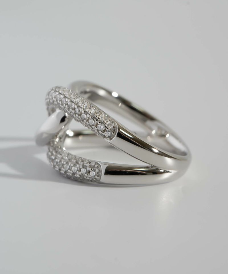 リング 指輪 レディース シンプル 大ぶり 太め キラキラ