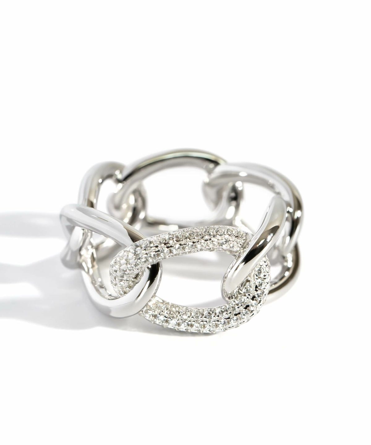 チェーンリング 指輪 レディース シンプル 大ぶり 太め