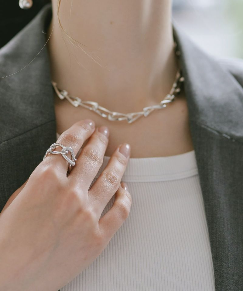 チェーンリング 指輪 レディース シンプル 大ぶり 太め