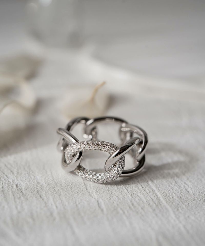 チェーンリング 指輪 レディース シンプル 大ぶり 太め