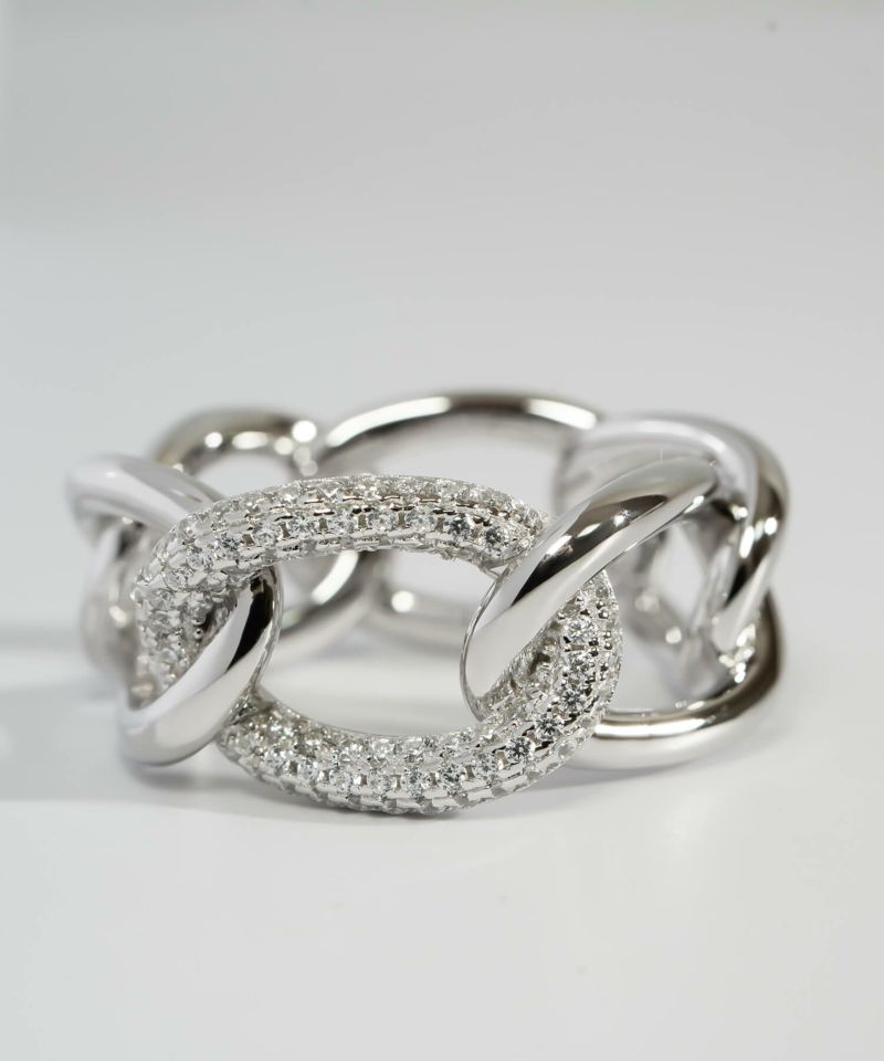 チェーンリング 指輪 レディース シンプル 大ぶり 太め