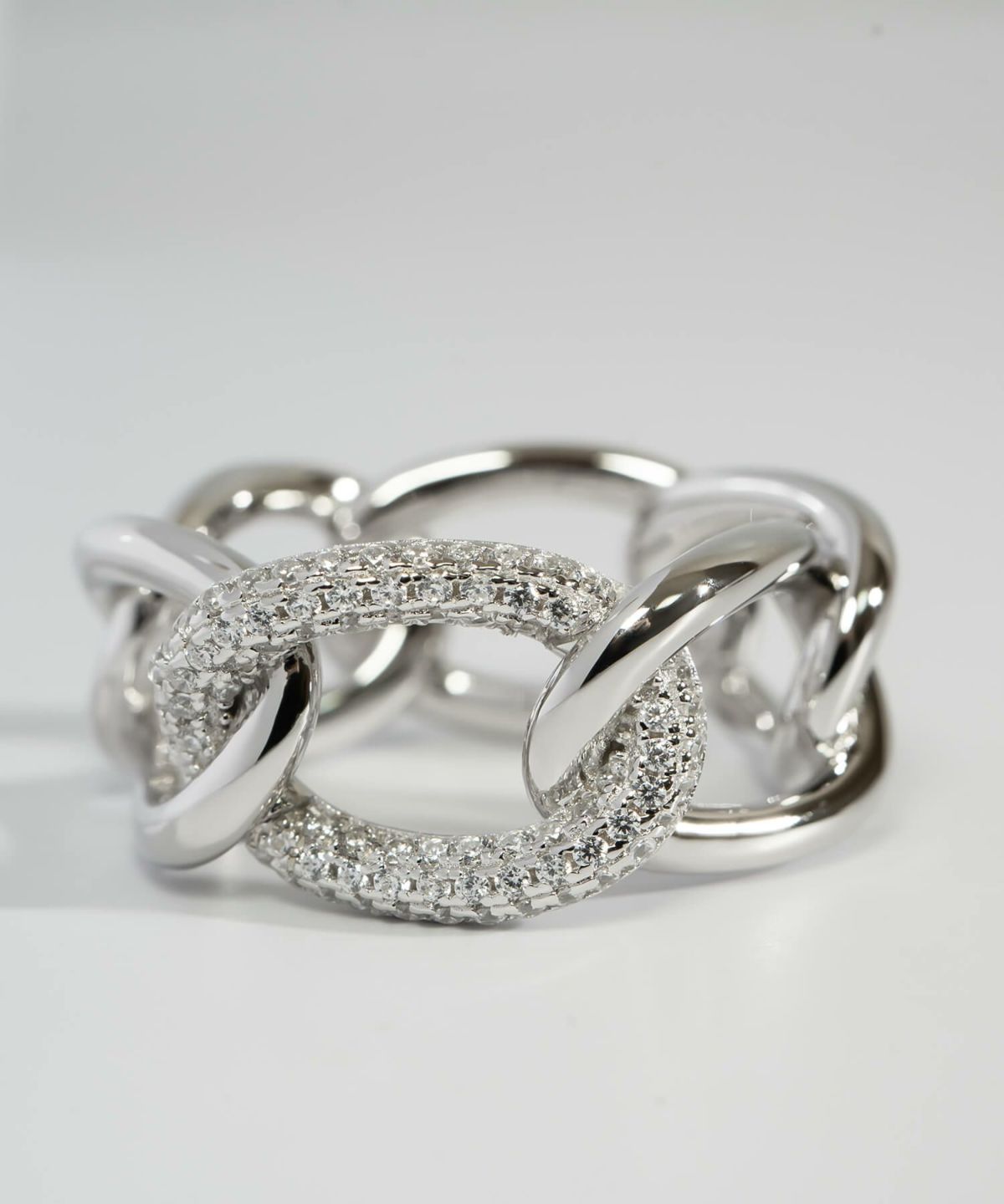 チェーンリング 指輪 レディース シンプル 大ぶり 太め