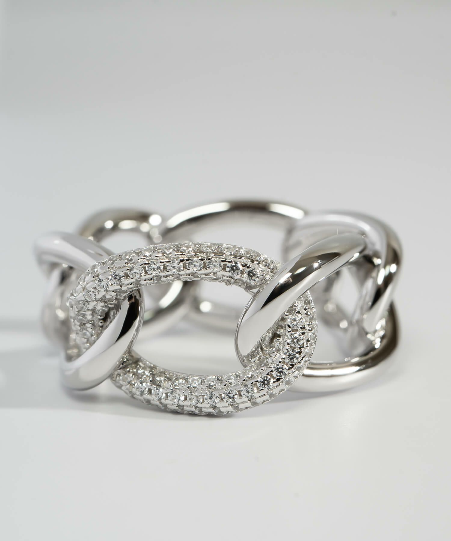 チェーンリング 指輪 レディース シンプル 大ぶり 太め