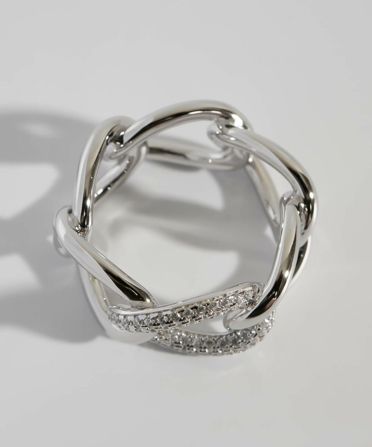 チェーンリング 指輪 レディース シンプル 大ぶり 太め