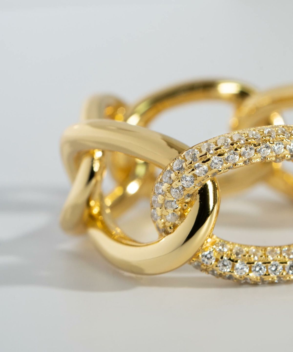 チェーンリング 指輪 レディース シンプル 大ぶり 太め